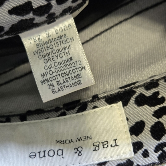 Rag & Bone Velvet Cheetah Crop Flare Jeans High Rise Ankle 26 NWT Animal Print - Picture 7 of 10